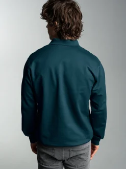 Poloshirt aus Sweat-Qualität Saphir