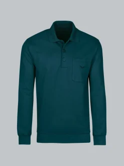 Poloshirt aus Sweat-Qualität Saphir
