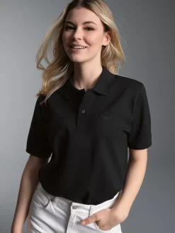 Poloshirt DELUXE Piqué Schwarz