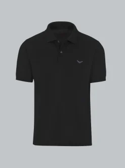 Poloshirt DELUXE Piqué Schwarz