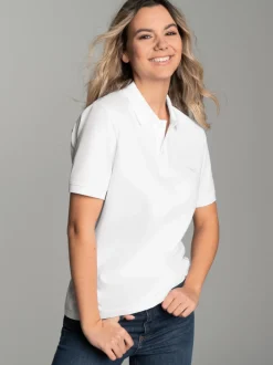 Poloshirt DELUXE Piqué Weiss