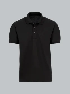 Poloshirt für Industriewäsche Schwinge am Arm Schwarz