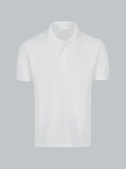 Poloshirt für Industriewäsche Schwinge am Arm Weiss