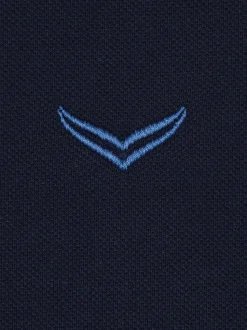 Poloshirt für Industriewäsche Schwinge am Arm Navy