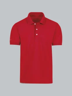 Poloshirt für Industriewäsche Schwinge am Arm Kirsch