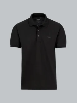 Poloshirt in Piqué-Qualität Schwarz
