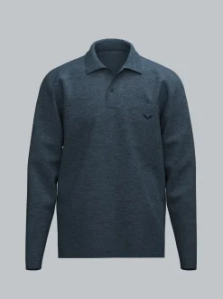 Poloshirt mit Brusttasche Jeans-melange