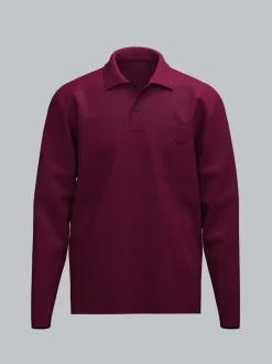 Poloshirt mit Brusttasche Sangria