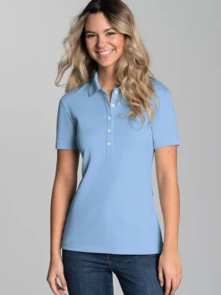 Poloshirt mit Kristallsteinen Horizont