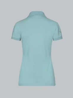 Poloshirt mit Kristallsteinen Gletscher