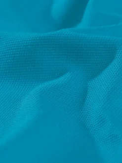 Poloshirt mit Kristallsteinen Azur