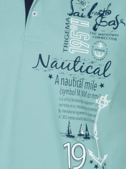 Poloshirt mit maritimem Printmotiv Gletscher