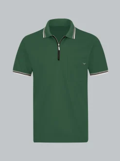Poloshirt mit Reißverschluss Efeu
