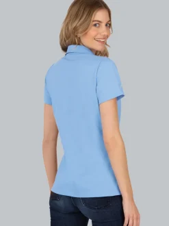 Poloshirt ohne Knopfleiste Horizont
