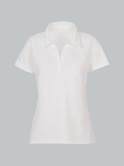 Poloshirt ohne Knopfleiste Weiss