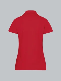 Poloshirt ohne Knopfleiste Kirsch