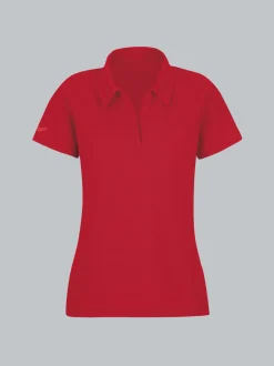 Poloshirt ohne Knopfleiste Kirsch