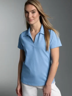 Poloshirt ohne Knopfleiste Horizont