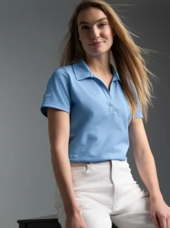 Poloshirt ohne Knopfleiste Horizont