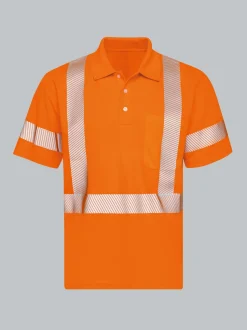Poloshirt Warnschutzkleidung Leuchtorange
