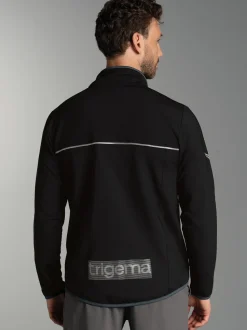Praktische Sportjacke aus Microfaser Schwarz