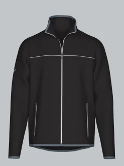 Praktische Sportjacke aus Microfaser Schwarz