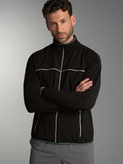 Praktische Sportjacke aus Microfaser Schwarz
