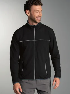 Praktische Sportjacke aus Microfaser Schwarz