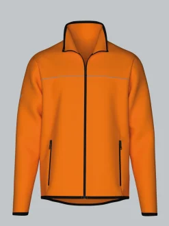 Praktische Sportjacke aus Microfaser Leuchtorange