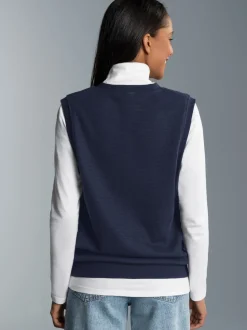 Pullunder in Waffeloptik Navy