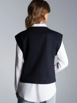 Pullunder mit V-Ausschnitt Navy