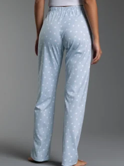 Pyjama Hose mit  Allover "Punkt" Muster Horizont