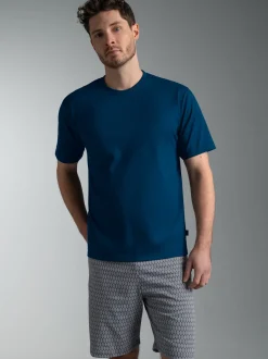 Pyjama im modischem Allover-Muster Night-blue