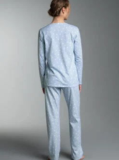 Pyjama mit Allover "Punkt" Muster Horizont