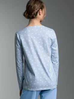 Pyjama Oberteil mit Allover 