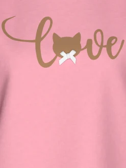 Pyjama-Oberteil mit Cat Love-Print Lilie