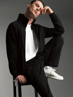 Raglanjacke aus Sweat-Qualität Schwarz