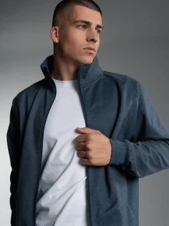 Raglanjacke aus Sweat-Qualität Nightblue-melange