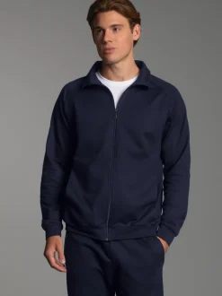 Raglanjacke aus Sweat-Qualität Navy