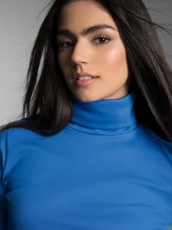 Rollkragenshirt Electric-blue