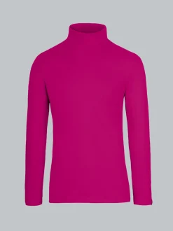 Rollkragenshirt Magenta