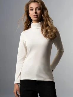 Rollkragenshirt Natur
