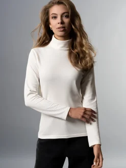 Rollkragenshirt Natur