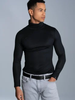 Rollkragenshirt Schwarz