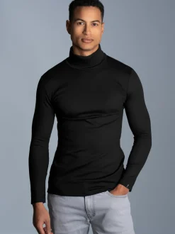 Rollkragenshirt Schwarz