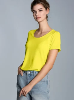 Rundhalsshirt aus Viskose Powergreen