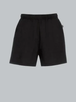 Shorts aus 100% Baumwolle Schwarz