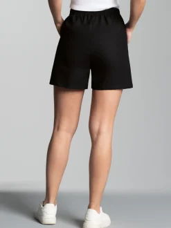 Shorts aus 100% Baumwolle Schwarz