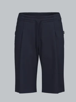 Shorts in Piqué-Qualität mit modischen Falten Navy