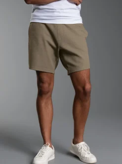 Shorts in Waffel-Optik Taupe
